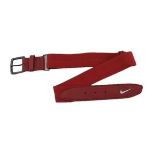 NIKE RED STRETCH ADJUSTABLE BELT ONE SIZE SWOOSH LOGO